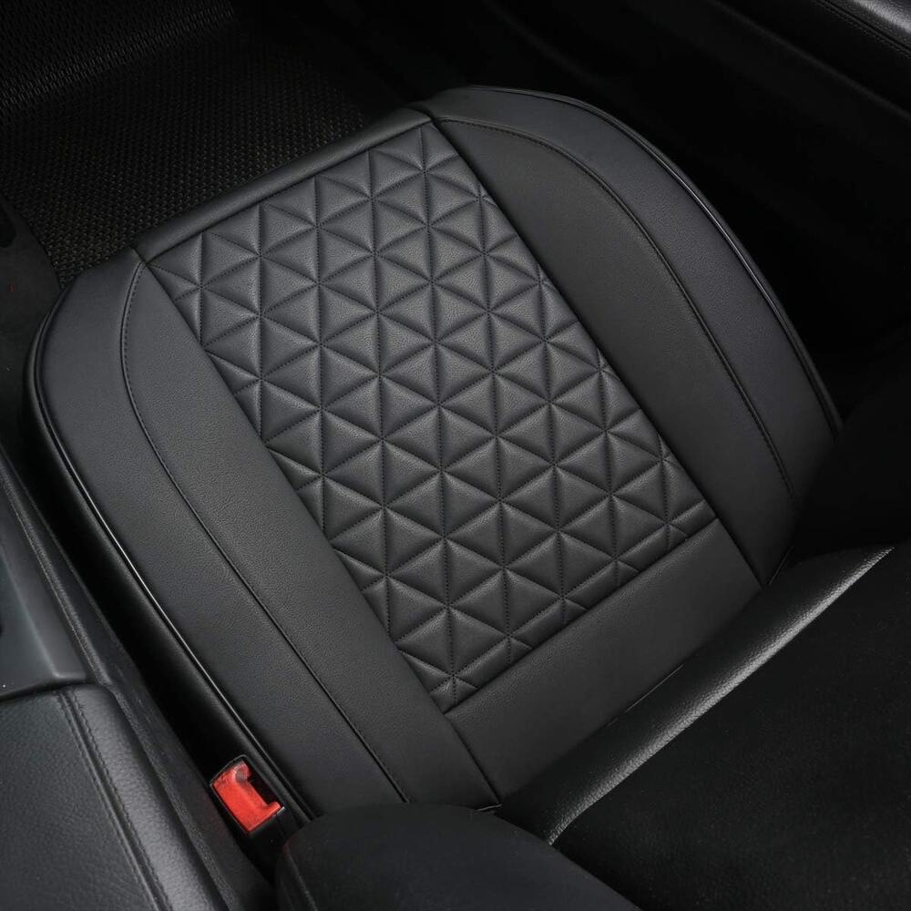 Black Panther PU Car Seat Cover, Front Seat Protector Compatible (1Piece,Black)